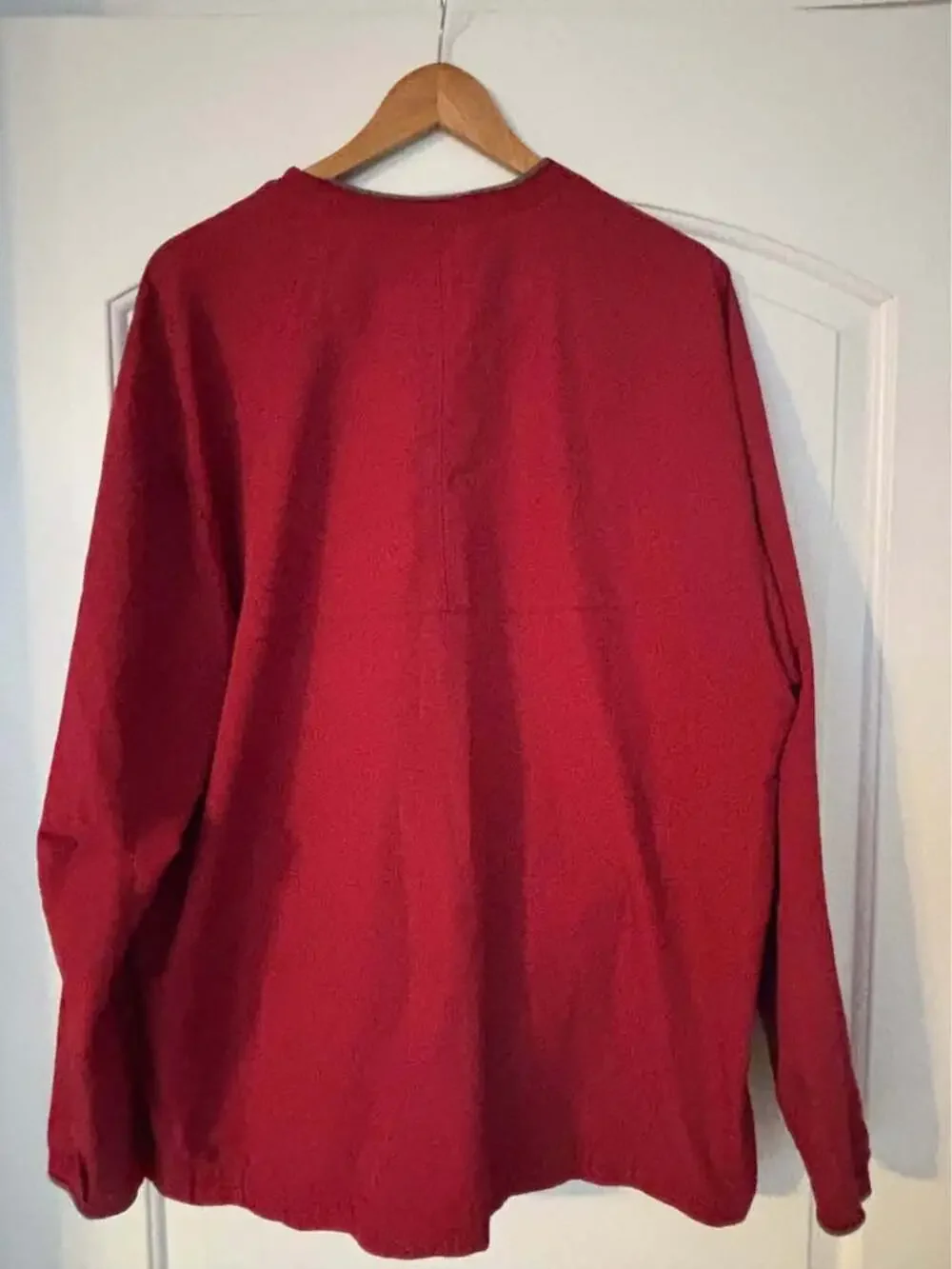 Vintage Nike Golf V-Neck Pullover Windshirt Red Mens XL Savannah Harbor Georgia